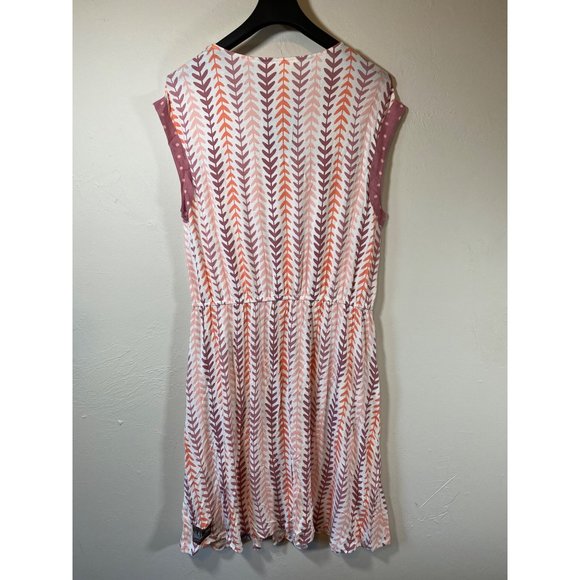 Matilda Jane Medium Fortune Teller Dress Pockets Mauve Pink Orange Happy & Free - Picture 9 of 9